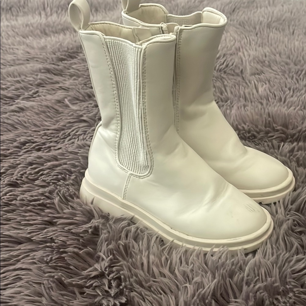 Kids White Boots